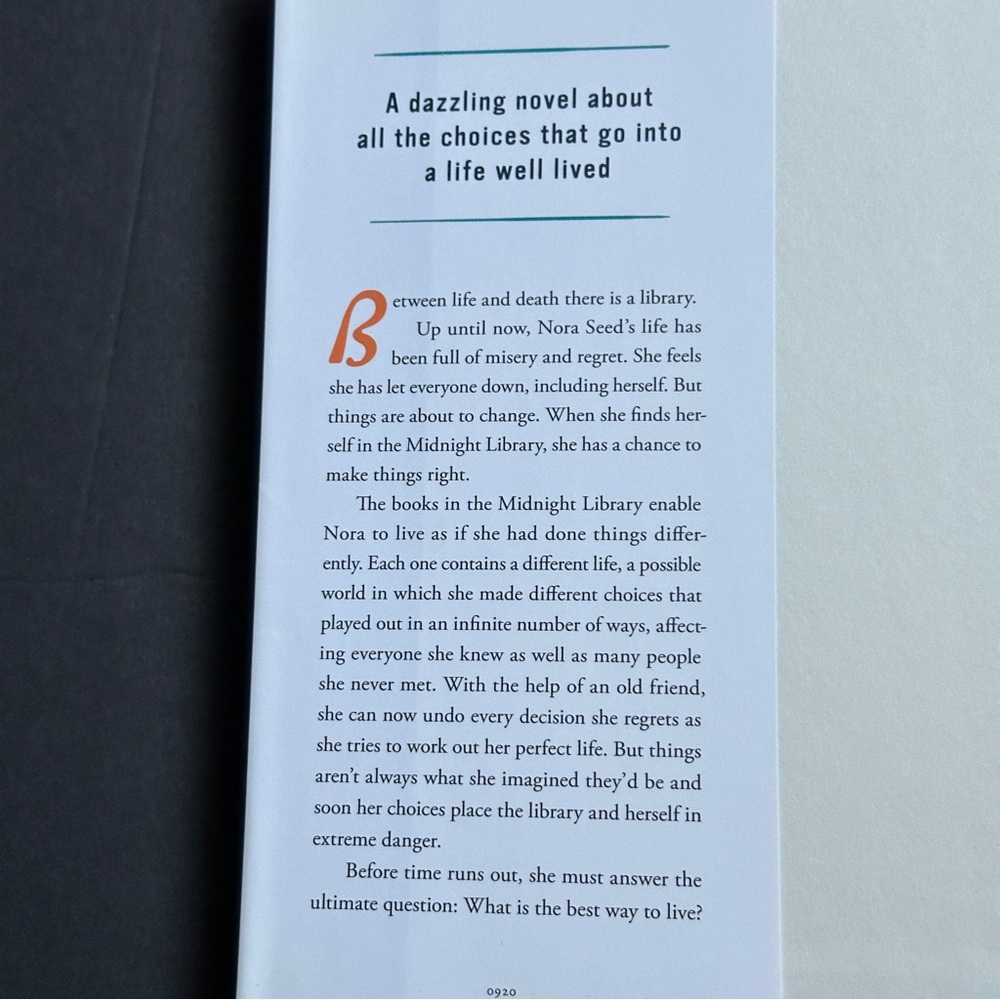 The Midnight Library by Matt Haig | Fiction, Magical Realism | Hardcover Book - Picture 6 of 8